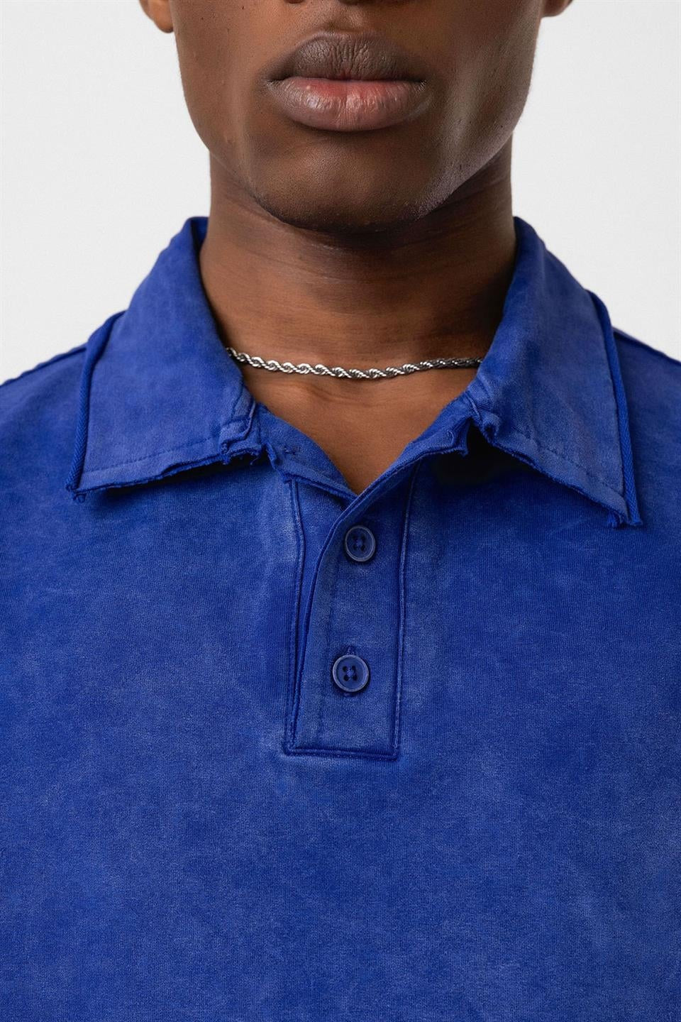 Oversized Polo-Neck T-Shirt (Machine Washable)