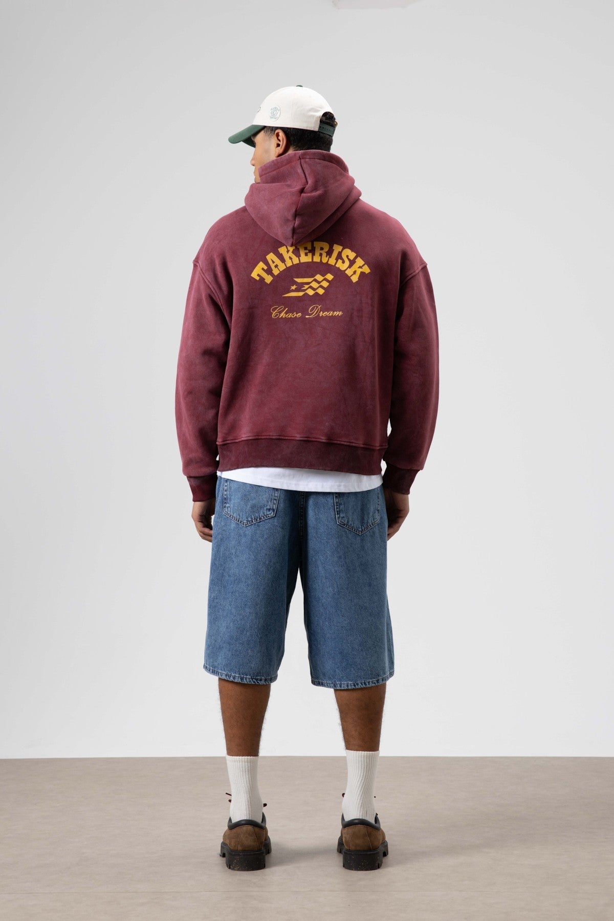 Oversized, Pre-Washed, Boxy-Fit Hooded Sweatshirt