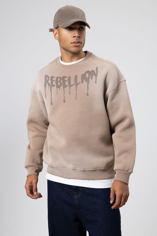 Oversized Printed Sweatshirt (Machine Washable)