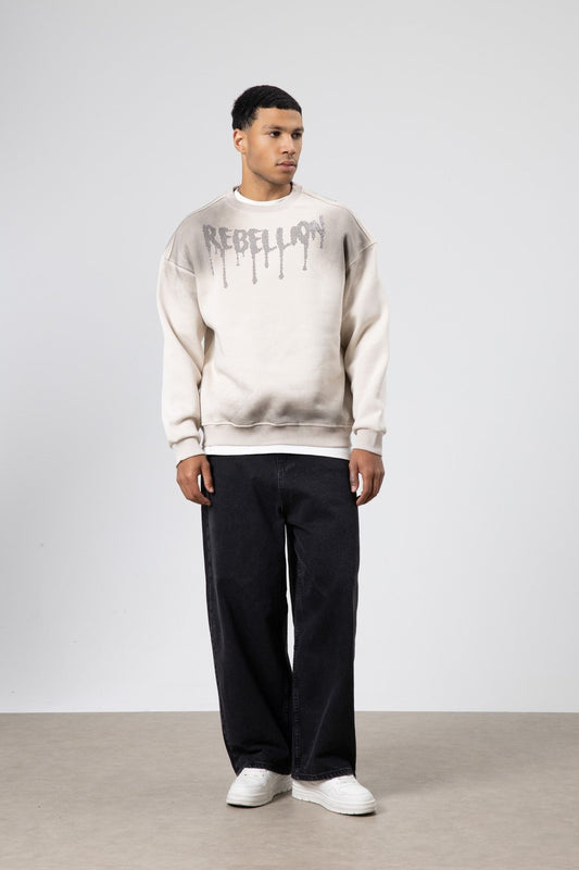 Oversized Printed Sweatshirt (Machine Washable)