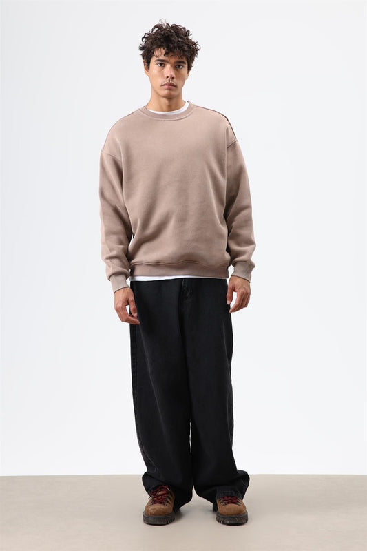 Basic Oversized Washed Sweatshirt