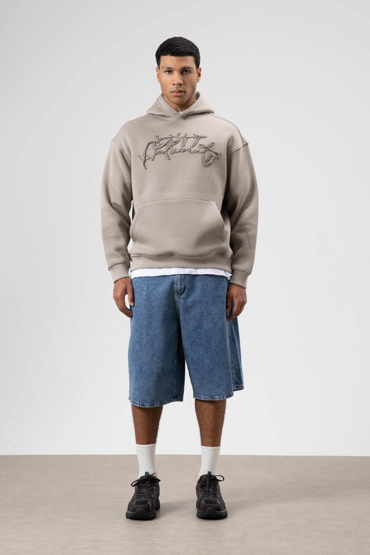 Oversized Printed Hooded Sweatshirt