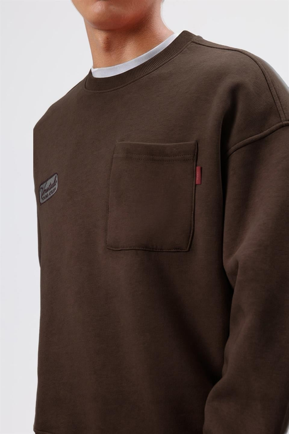 Oversized Bike Neck Sweatshirt with Pockets