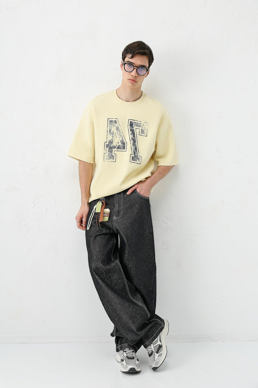 Oversized T-Shirt with Print (Requires Washing)