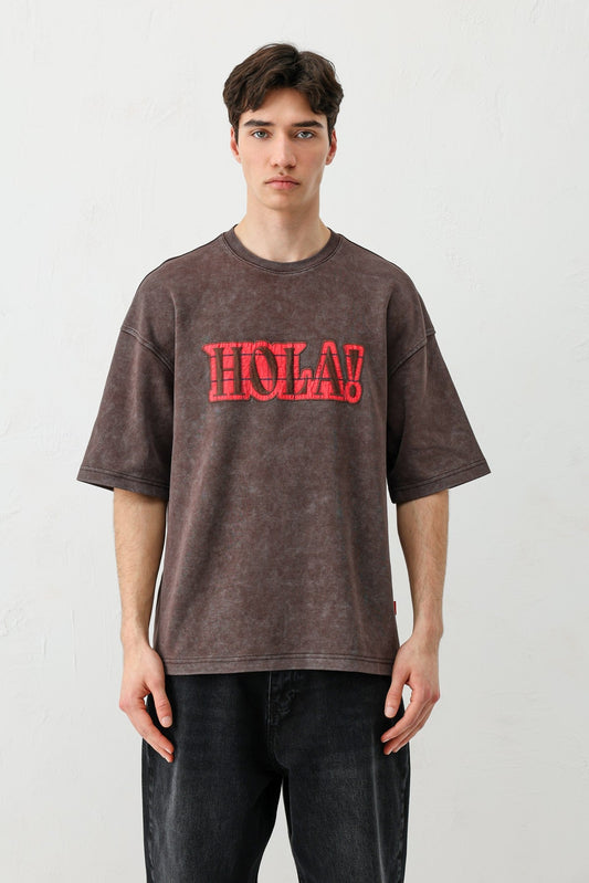 Oversized T-Shirt with Print (Requires Washing)