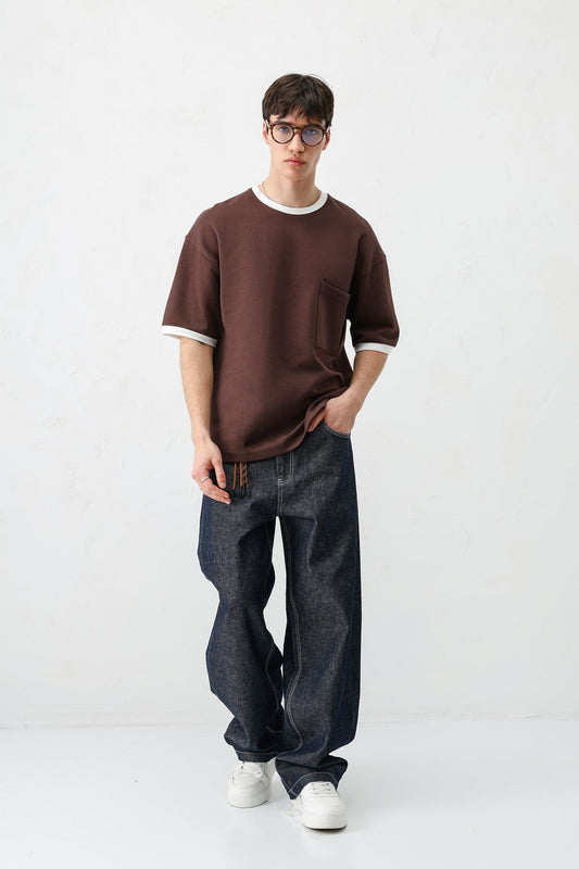 Short-Sleeved Oversized T-Shirt with Pockets
