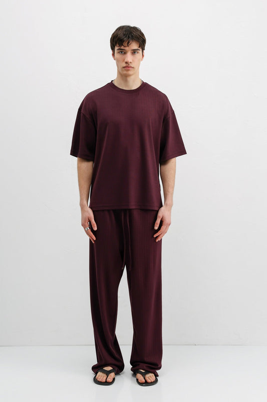 Oversized T-Shirt with Ribbed Texture