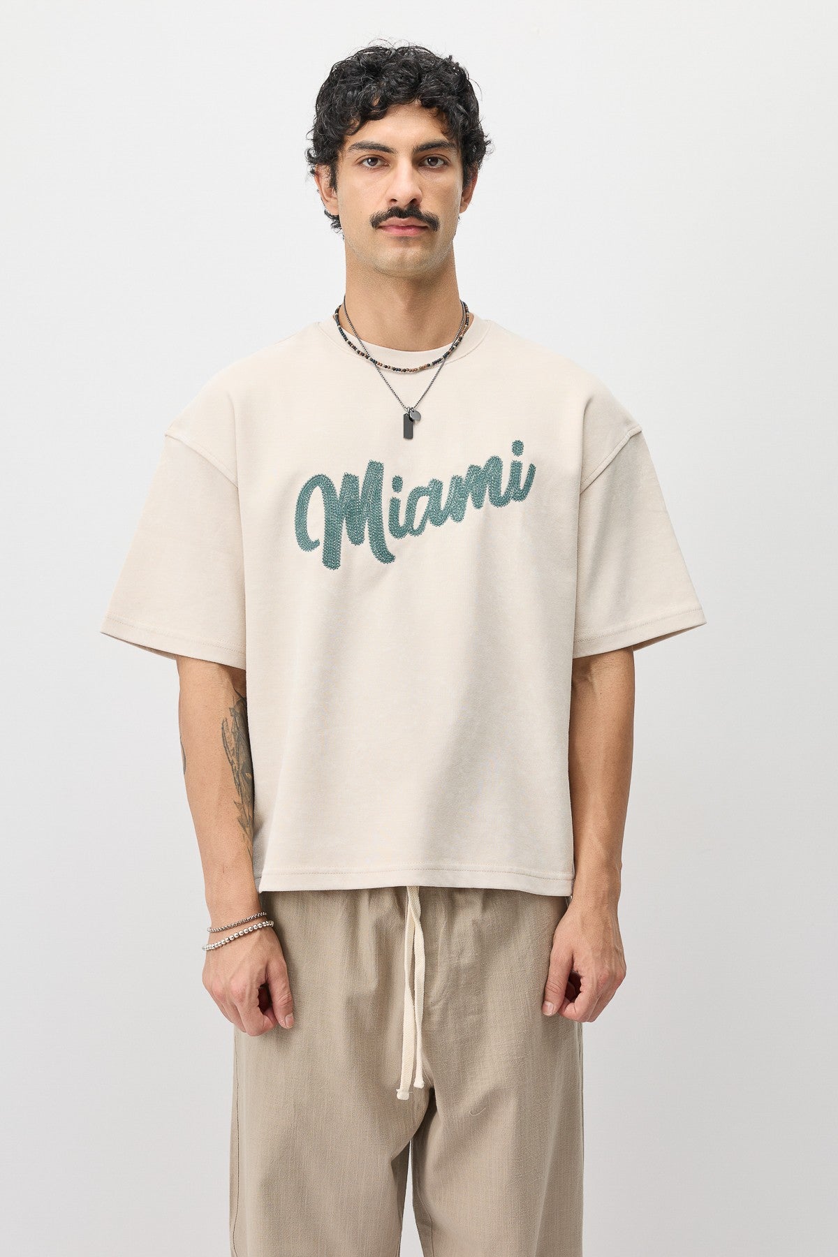 Oversized Miami-Printed T-Shirt