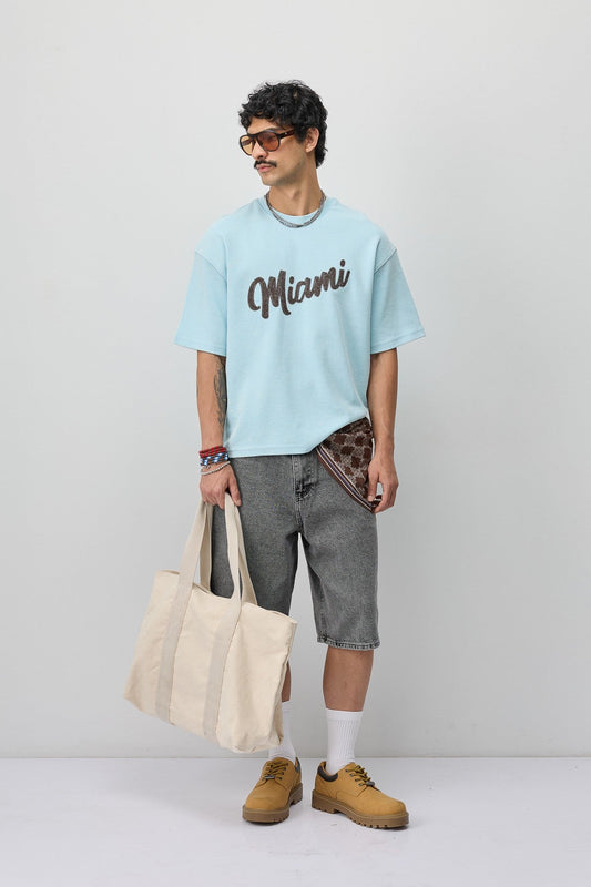 Oversized Miami-Printed T-Shirt