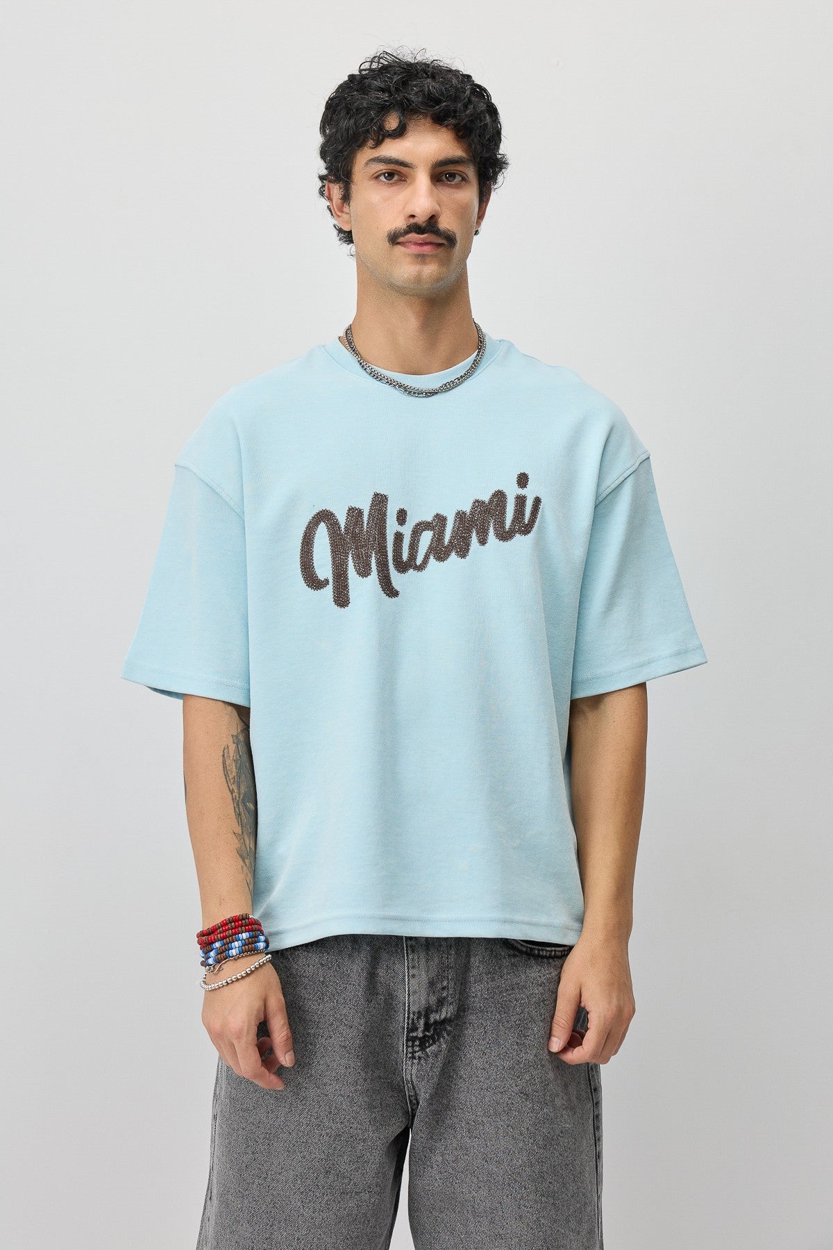 Oversized Miami-Printed T-Shirt