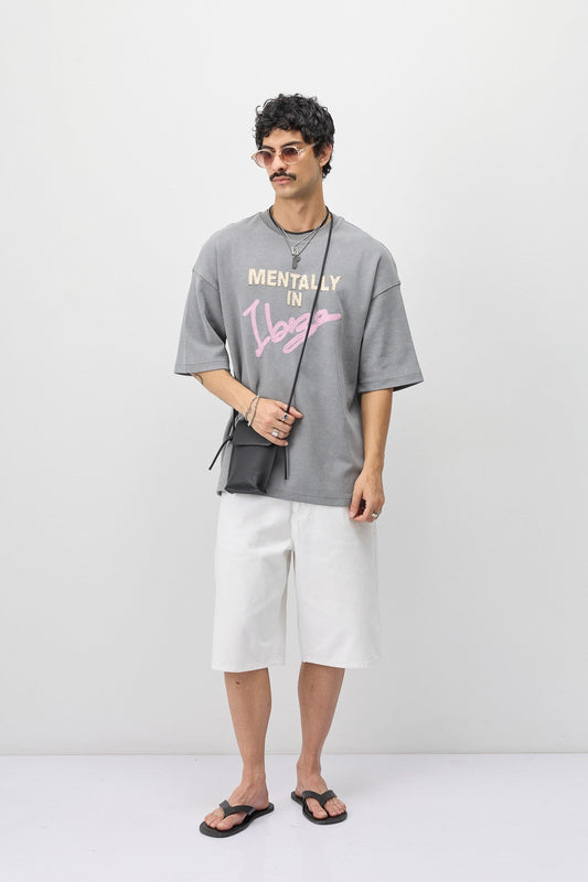 Oversized T-Shirt with Ibiza Print