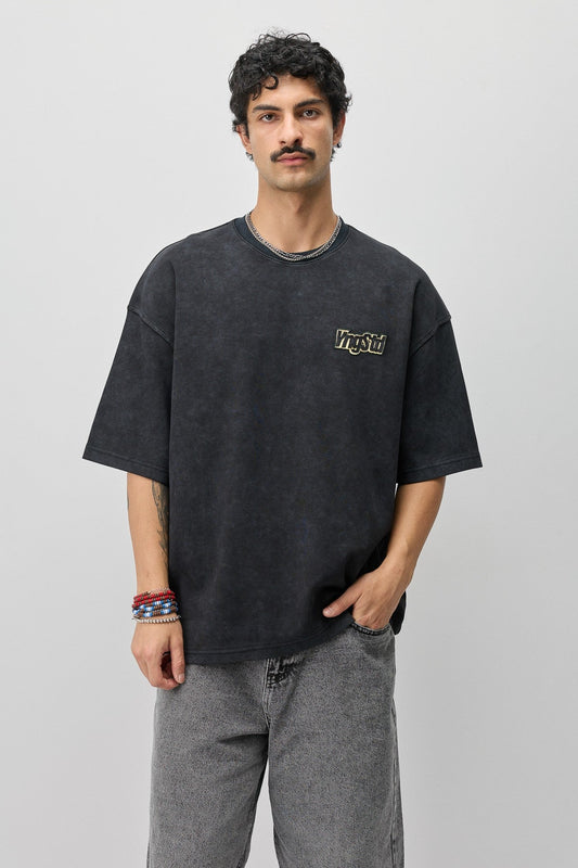 Oversized T-Shirt with Printed Label