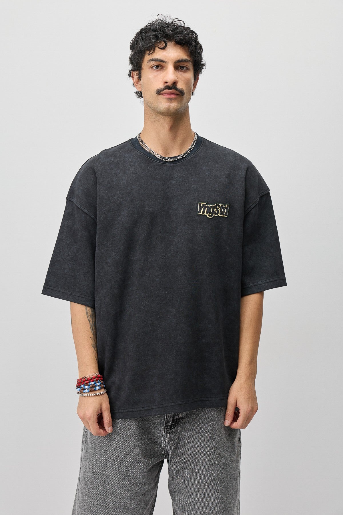 Oversized T-Shirt with Printed Label
