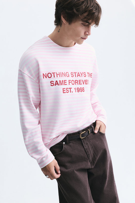 Oversized Striped Sweatshirt