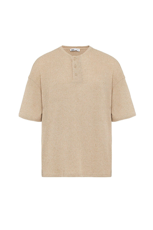 Basic Oversized Button-Down T-Shirt