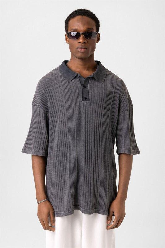 Oversized Polo-Neck Sweater