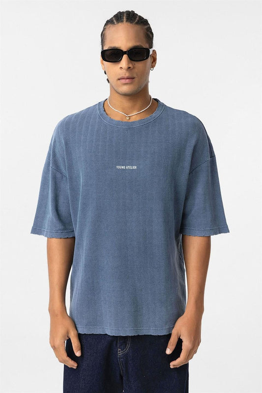 Oversized Knit T-Shirt (Machine Washable)