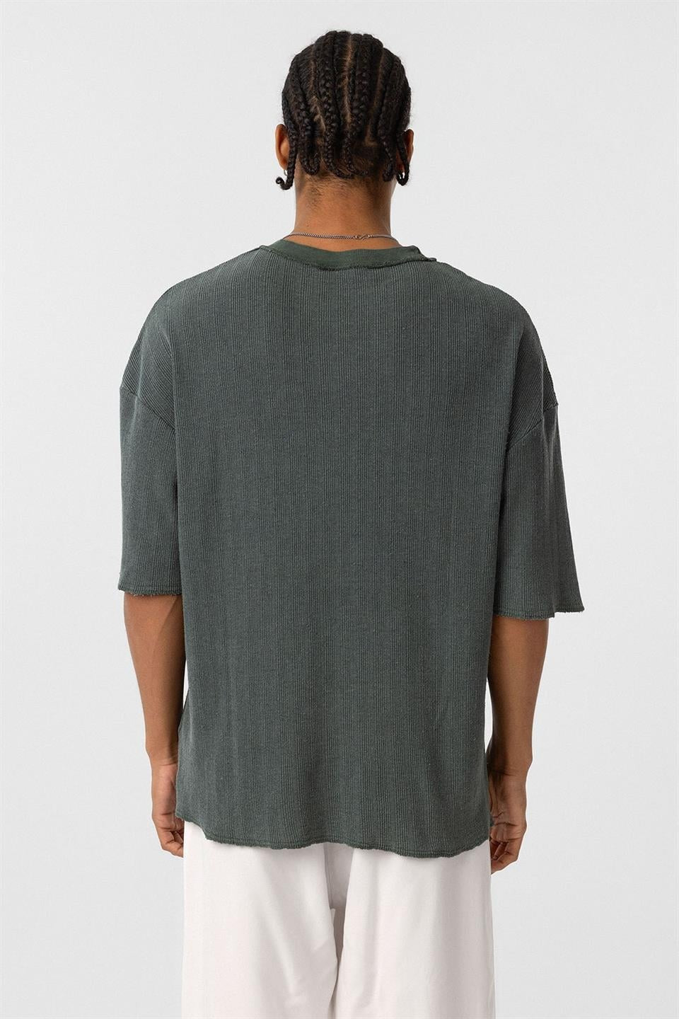 Oversized Knit T-Shirt (Machine Washable)