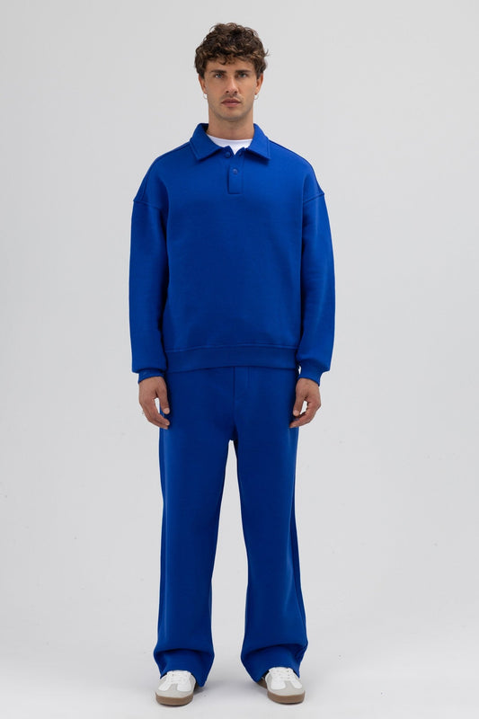 Basic Polo-Neck Sweatshirt