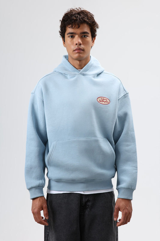 Oversized Printed Hooded Sweatshirt