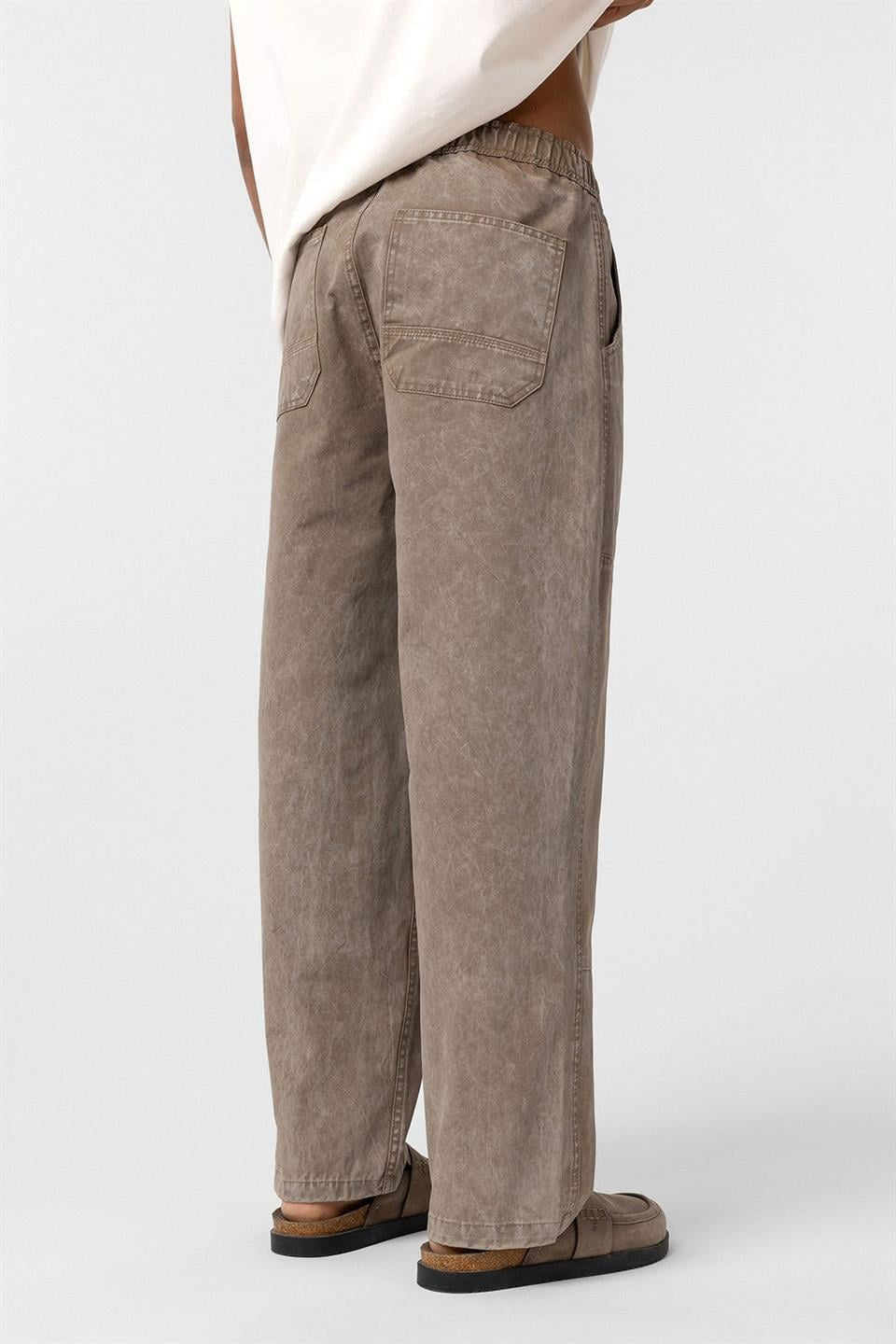 Pre-Washed Baggy Gabardine Pants