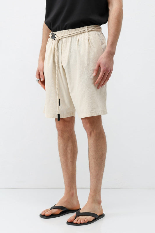 Oversized Linen Shorts with a Waistband