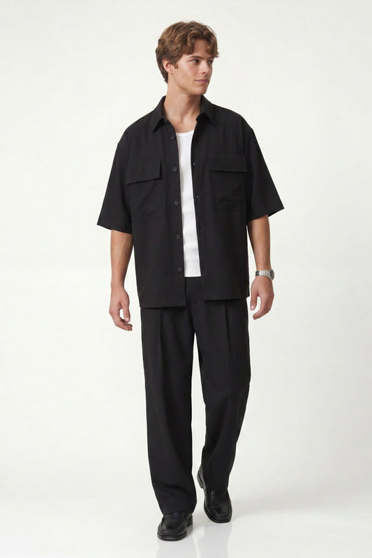 Super Baggy Fit Stretch Fabric Pants