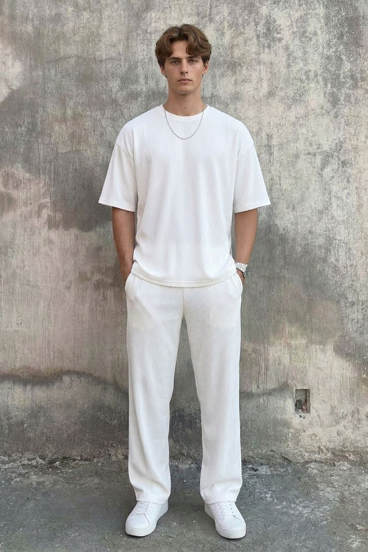 Oversized T-Shirt with Ribbed Hem