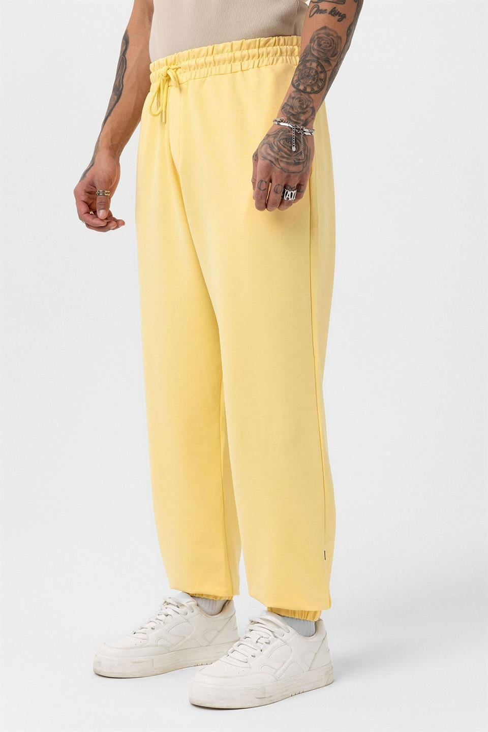 Basic Oversized Sweatsuit Set with Elastic Cuffs