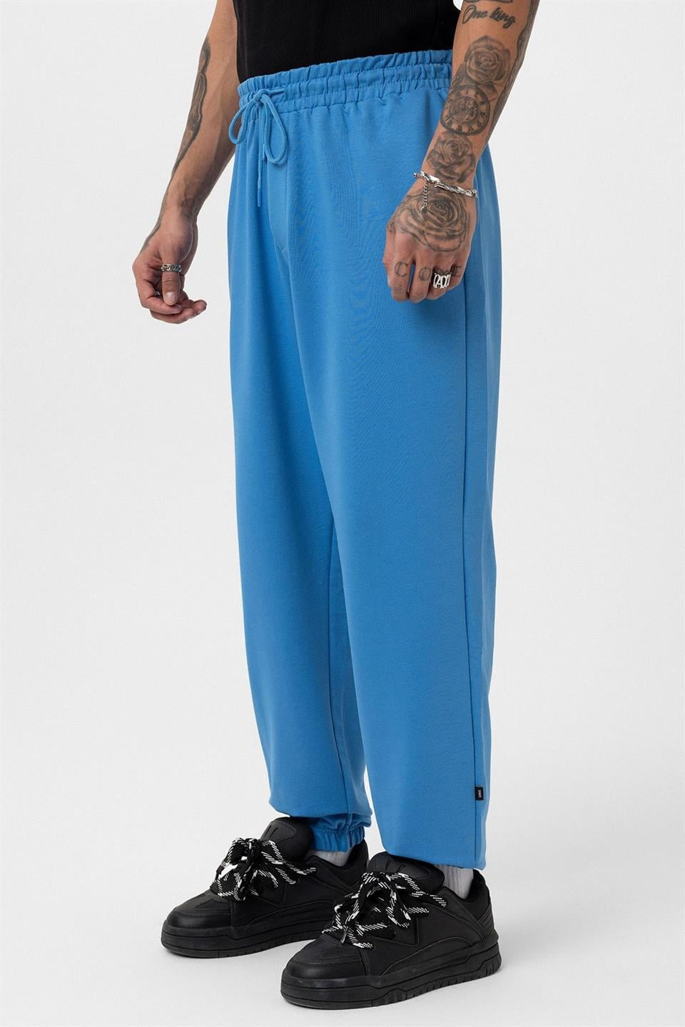 Basic Oversized Sweatsuit Set with Elastic Cuffs