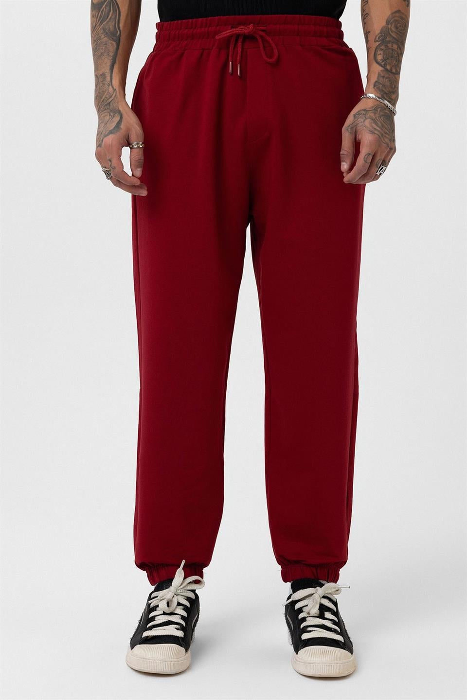 Basic Oversized Sweatsuit Set with Elastic Cuffs