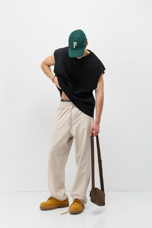 Basic Elastic-Waist Sweatpants