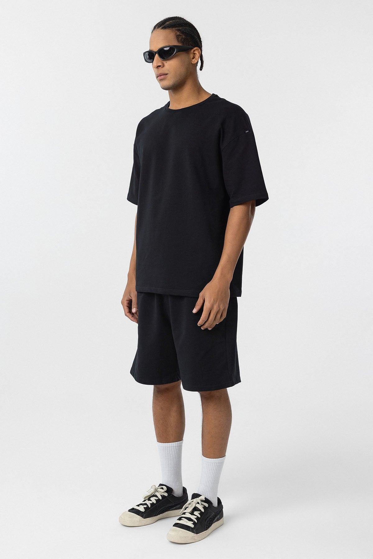 Basic Oversized Shorts Set