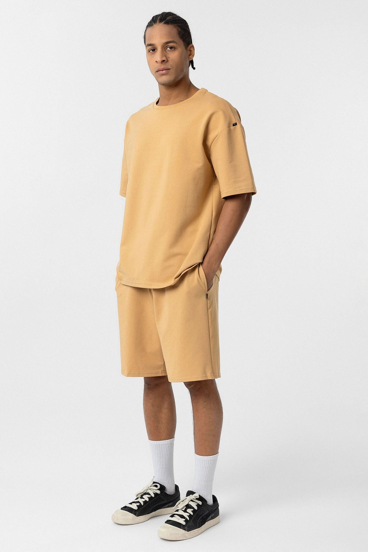 Basic Oversized Shorts Set