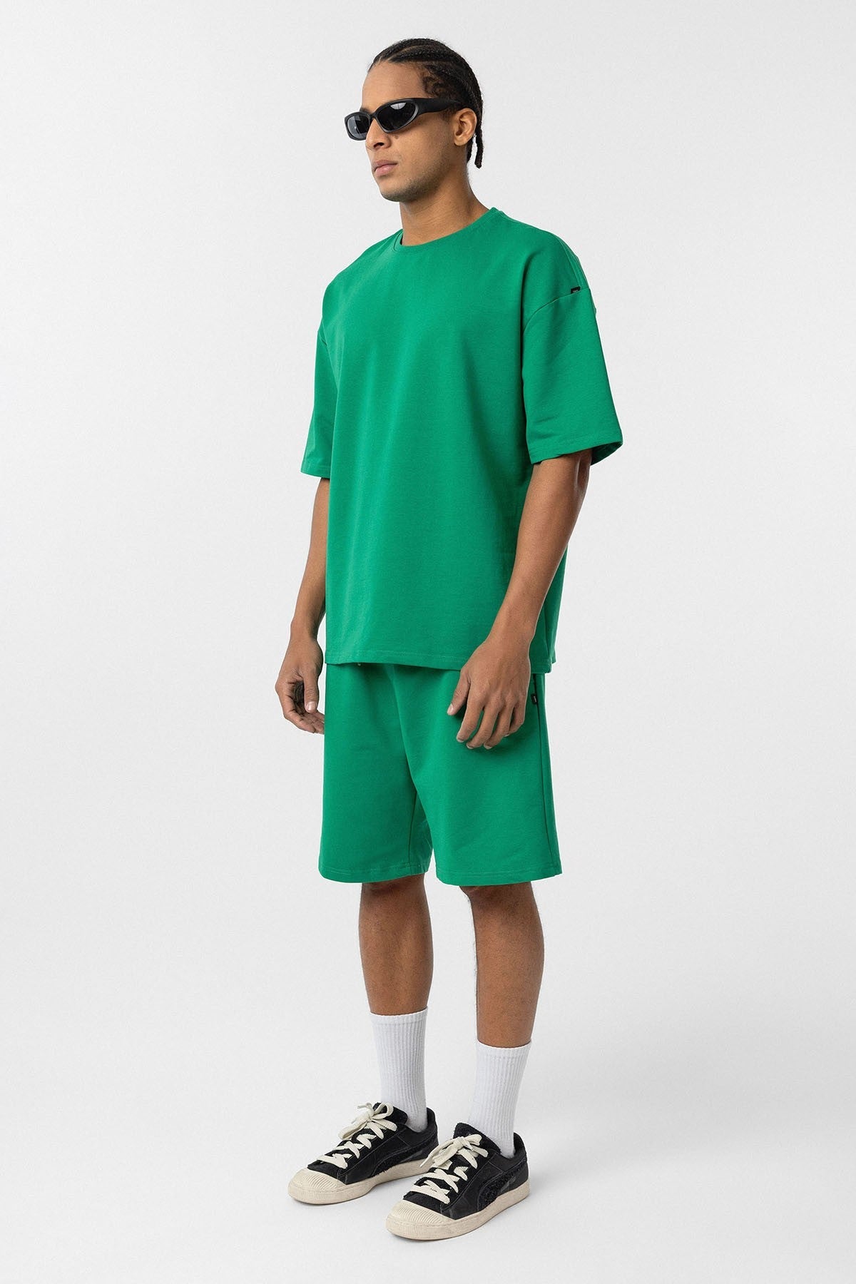 Basic Oversized Shorts Set