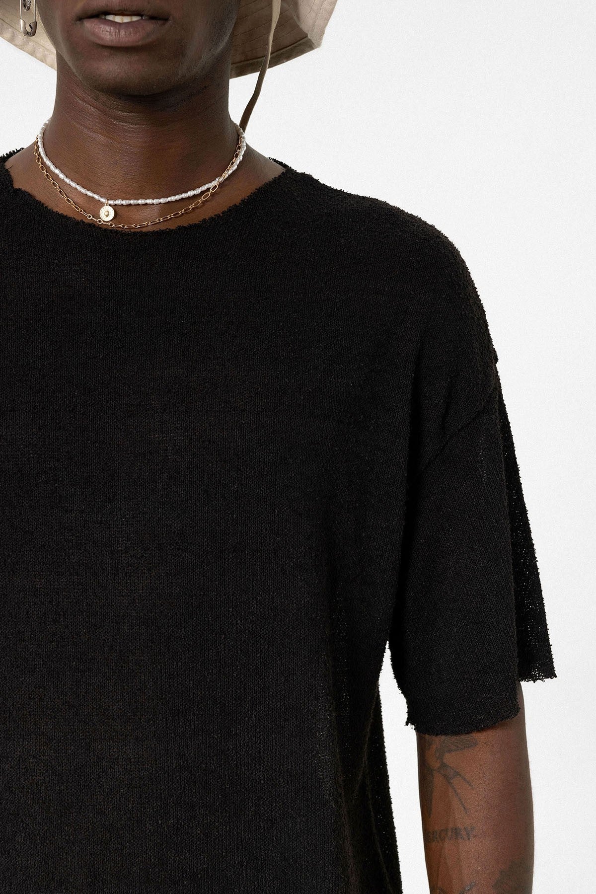 Basic Oversized Knit T-Shirt