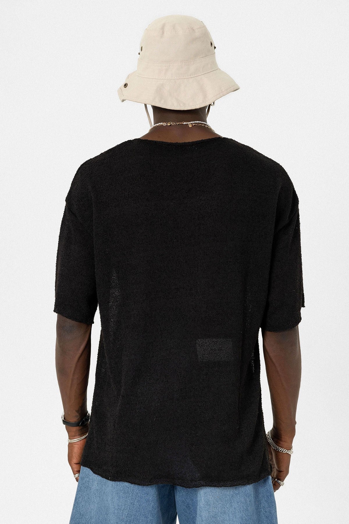 Basic Oversized Knit T-Shirt