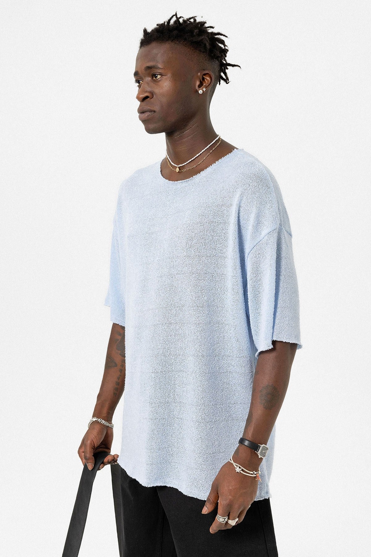 Basic Oversized Knit T-Shirt