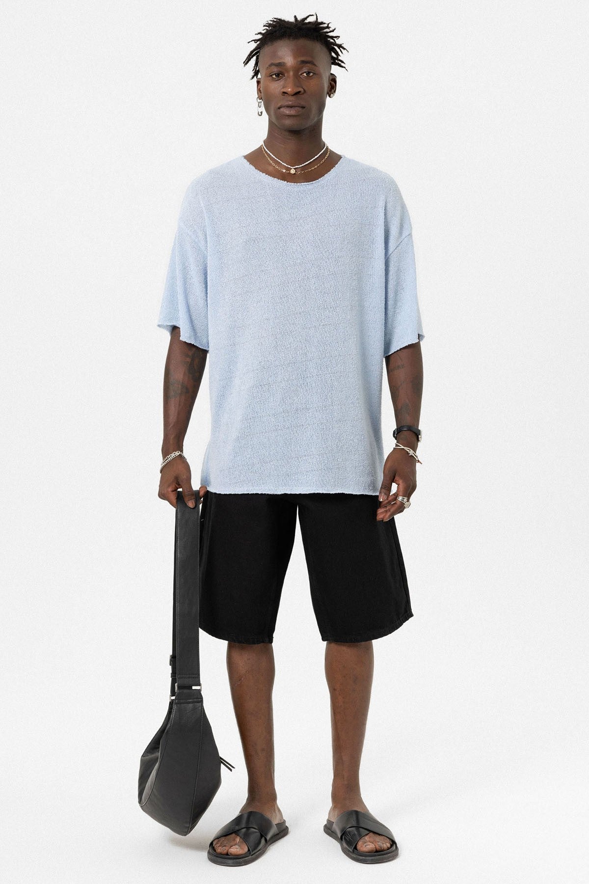 Basic Oversized Knit T-Shirt