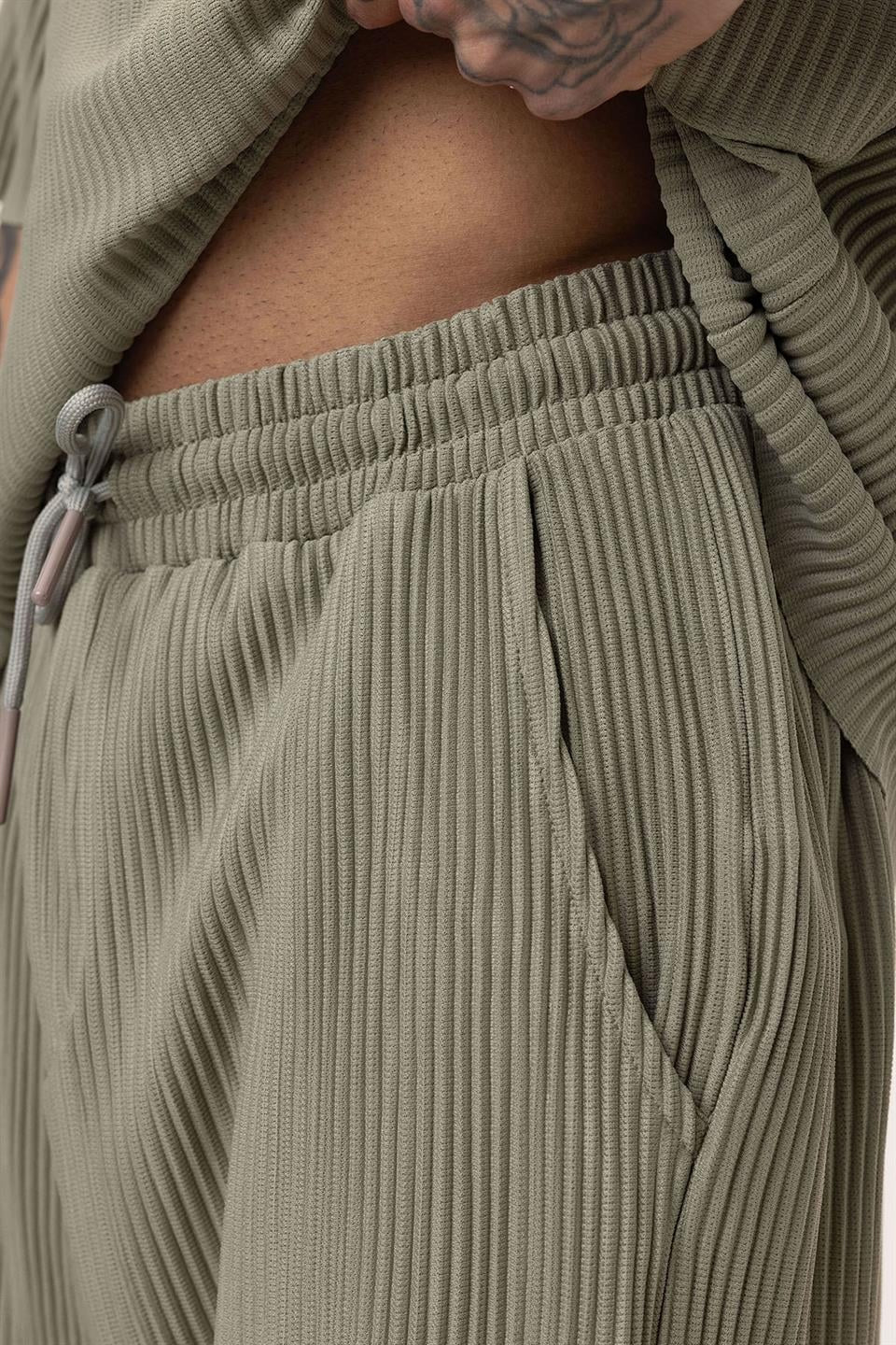 Basic Oversized Polo Neck Ottoman Set