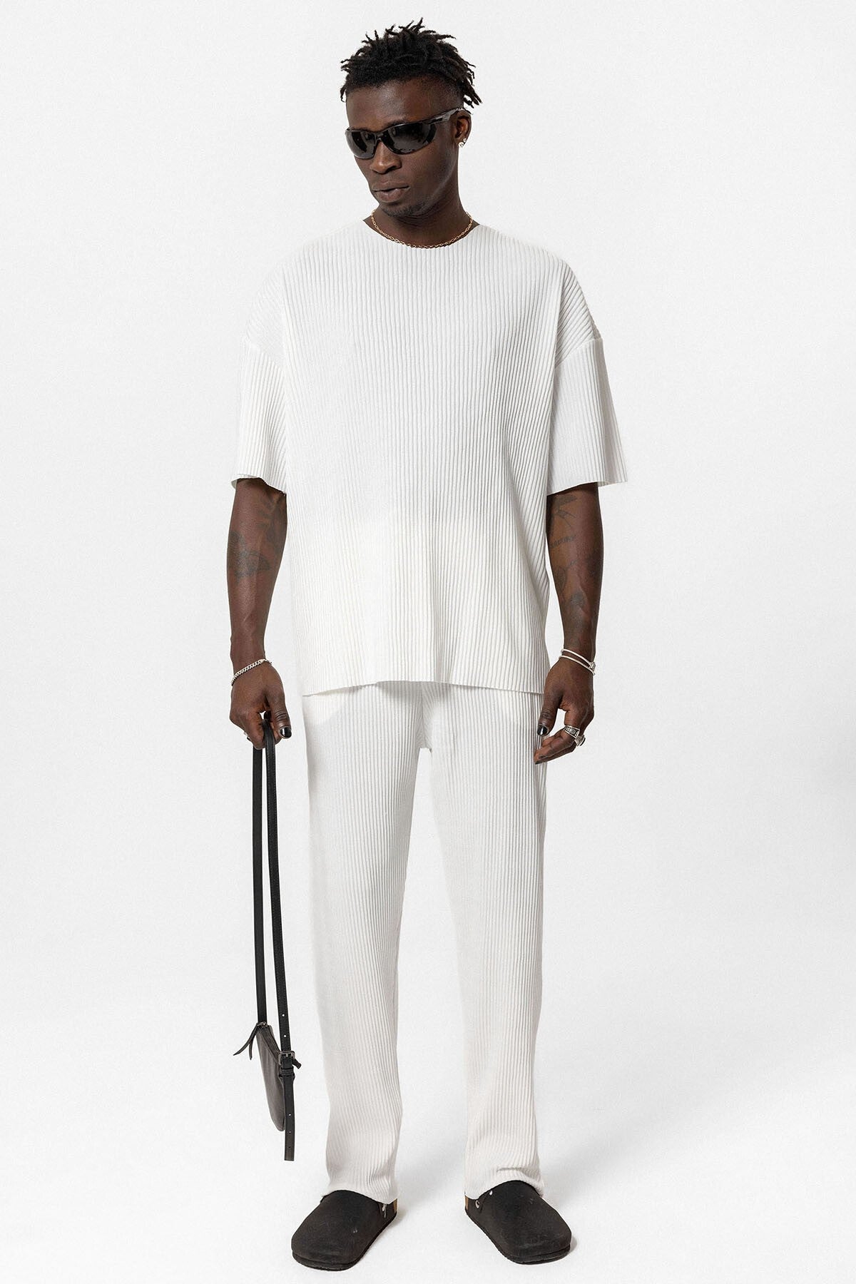 Basic Oversized Polo Neck Ottoman Set