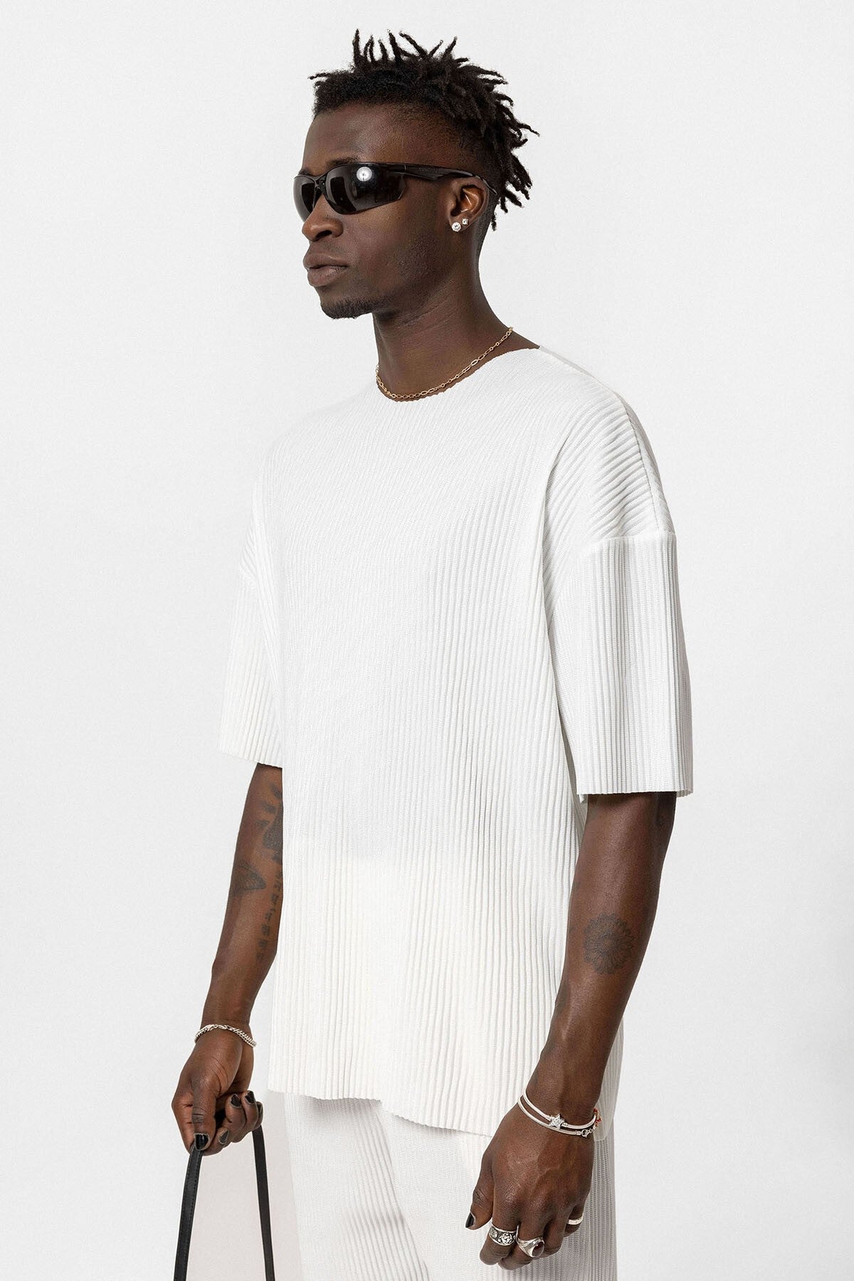 Basic Oversized Polo Neck Ottoman Set