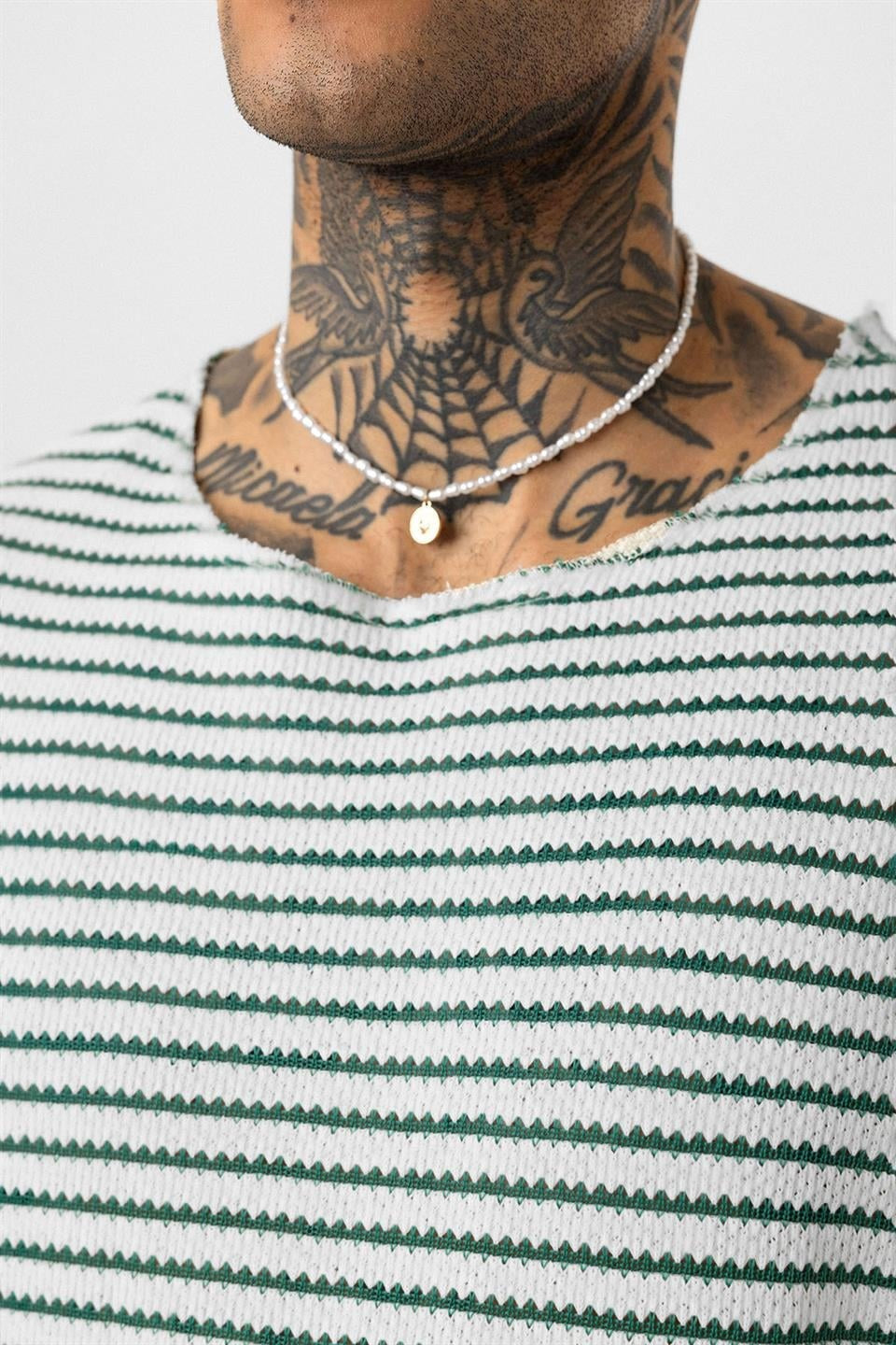 Striped Oversized Knit T-Shirt 30-773