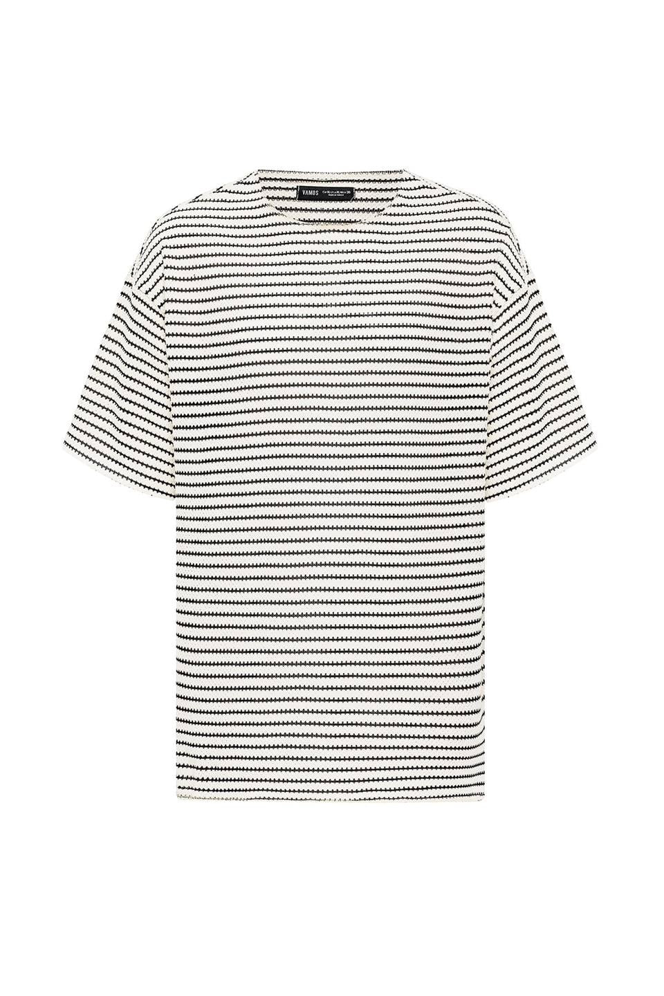 Striped Oversized Knit T-Shirt 30-773