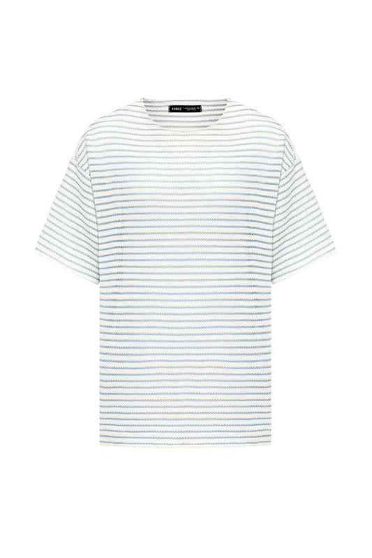 Oversized Striped Knit T-Shirt
