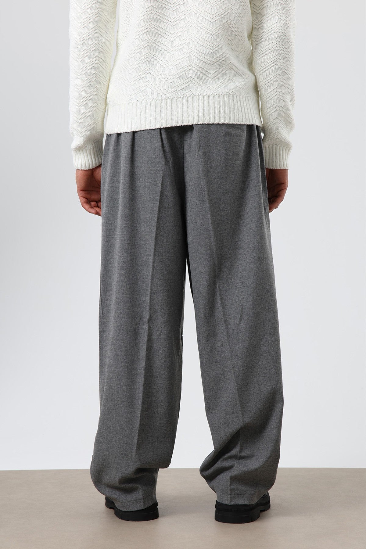 Baggy-Fit Fabric Pants