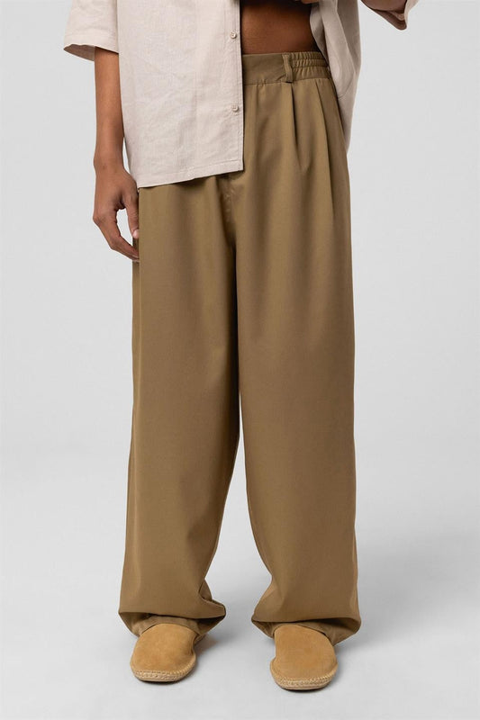 Baggy-Fit Fabric Pants