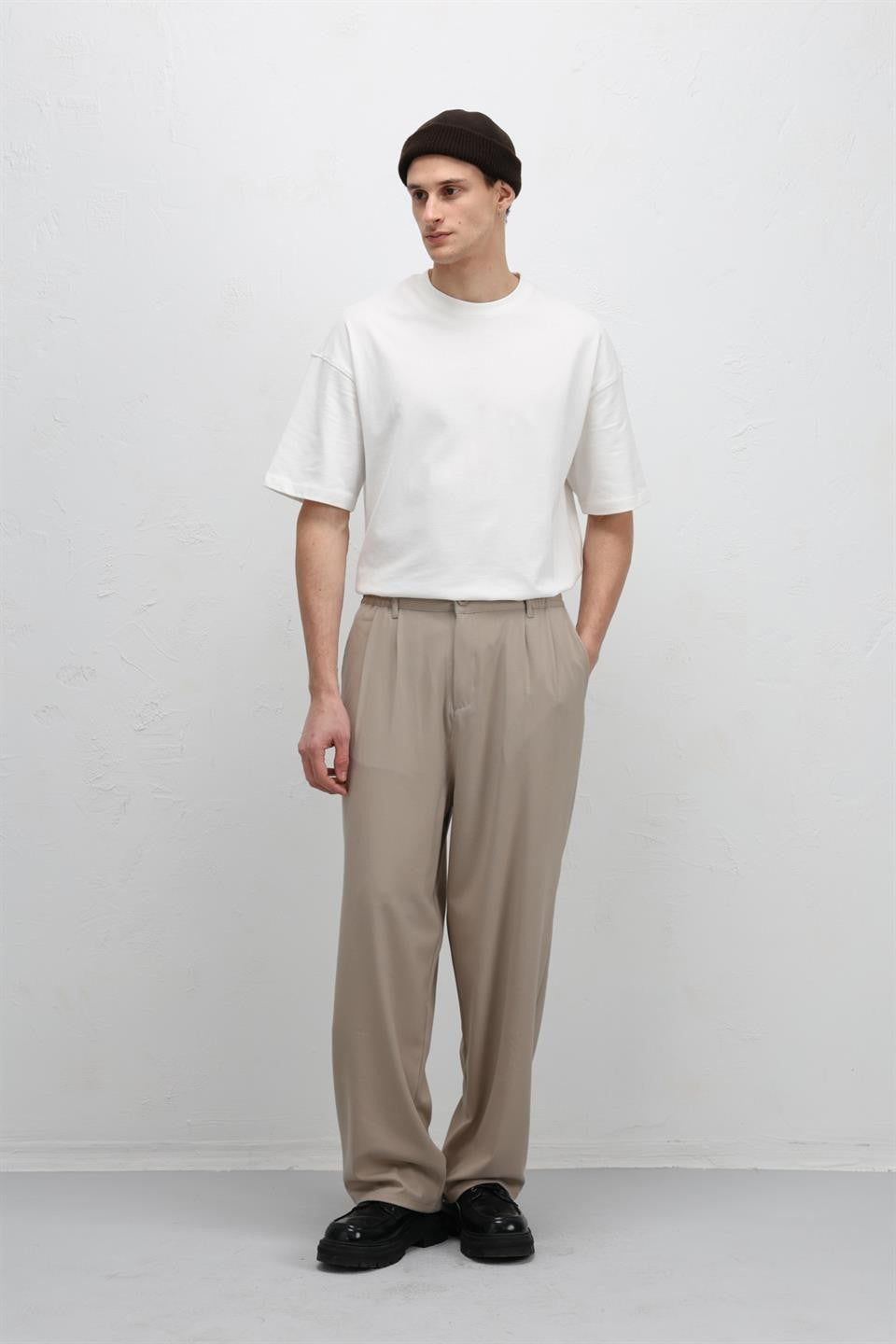 Baggy-Fit Fabric Pants 30-795-1