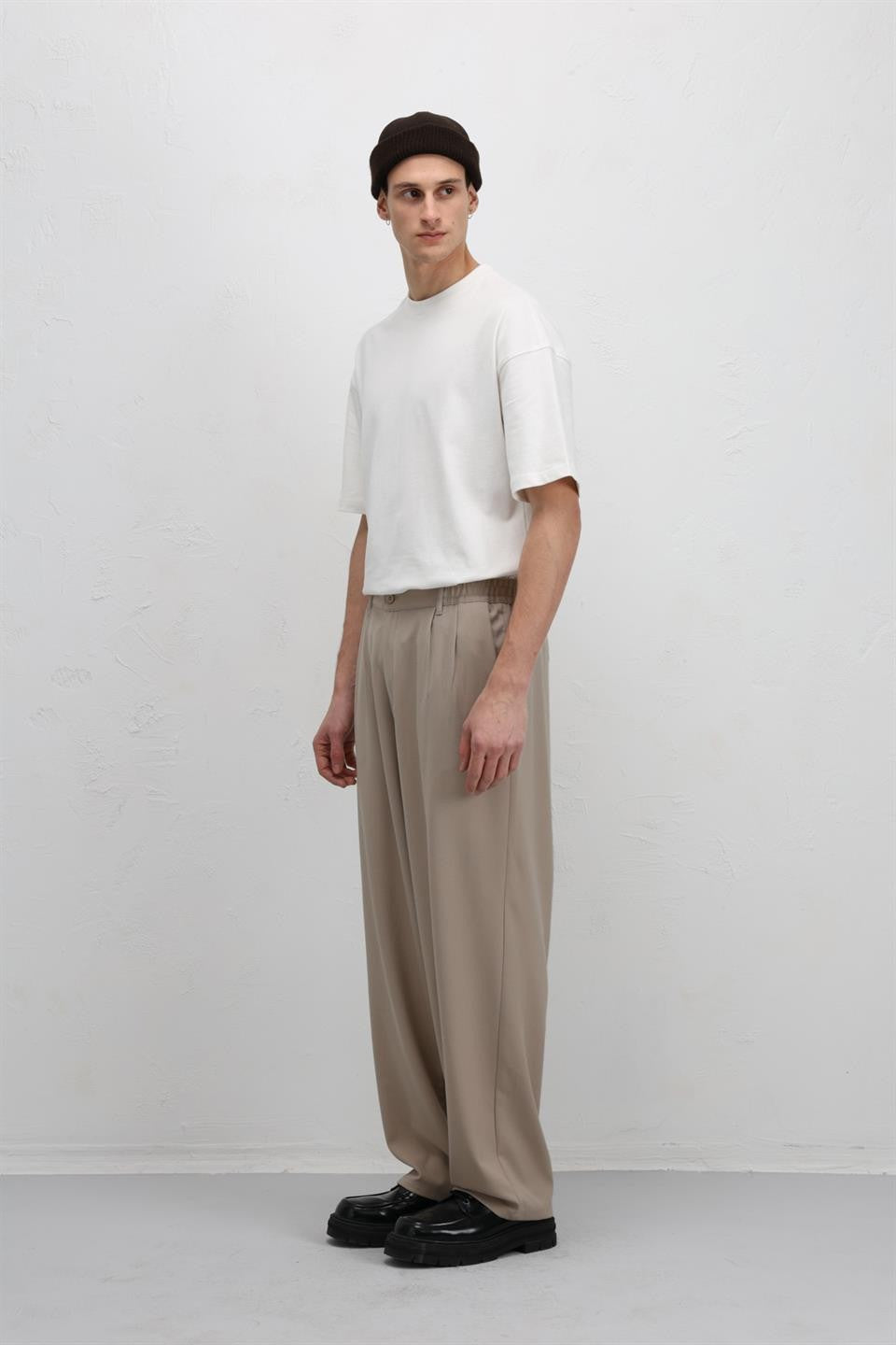 Baggy-Fit Fabric Pants 30-795-1