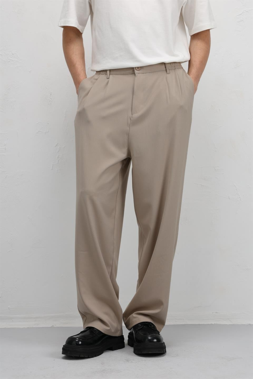 Baggy-Fit Fabric Pants 30-795-1